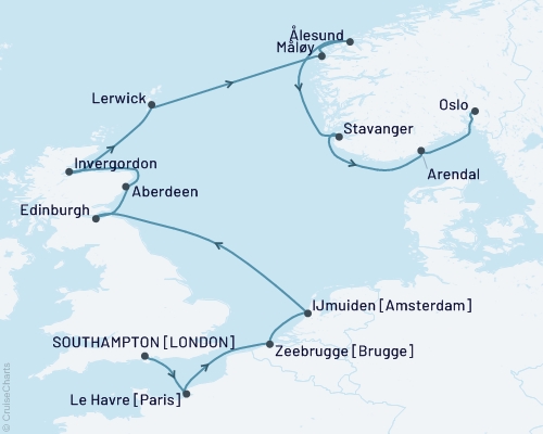 Cruise Itinerary Map