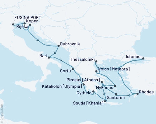 Cruise Itinerary Map