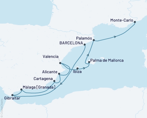 Cruise Itinerary Map