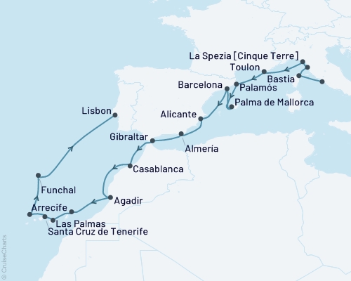 Cruise Itinerary Map