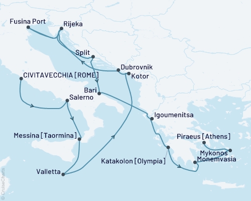Cruise Itinerary Map