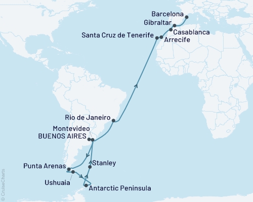 Cruise Itinerary Map