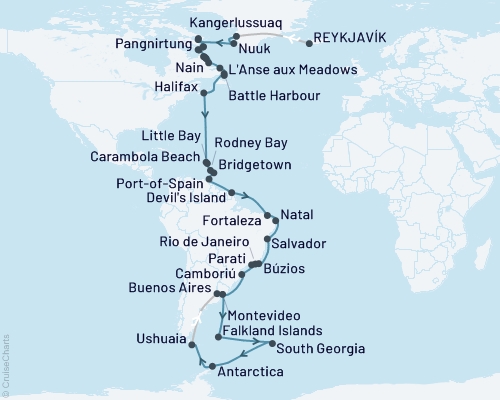 Cruise Itinerary Map