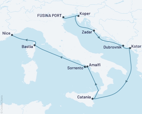 Cruise Itinerary Map