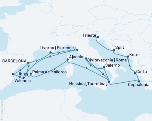 Cruise Itinerary Map