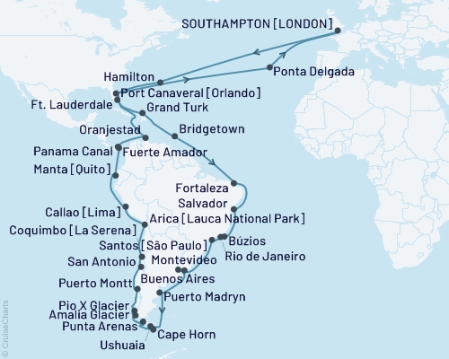 Cruise Itinerary Map