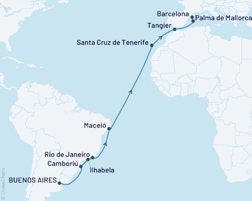Cruise Itinerary Map