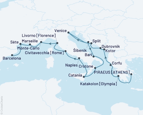 Cruise Itinerary Map