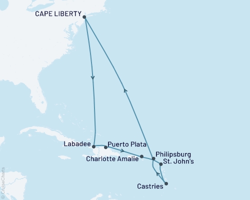 Cruise Itinerary Map