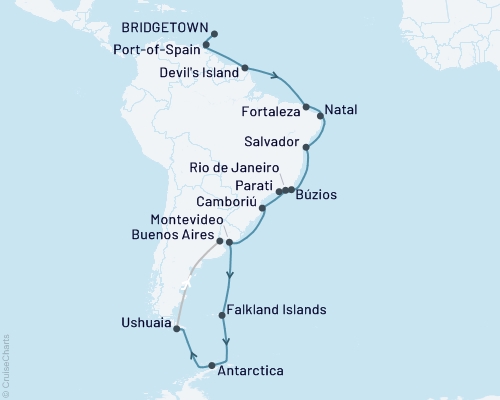 Cruise Itinerary Map