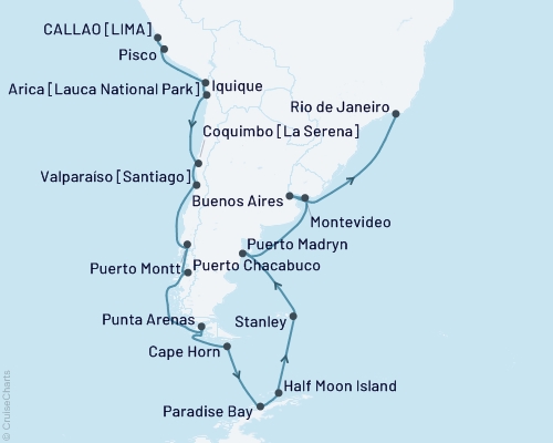 Cruise Itinerary Map