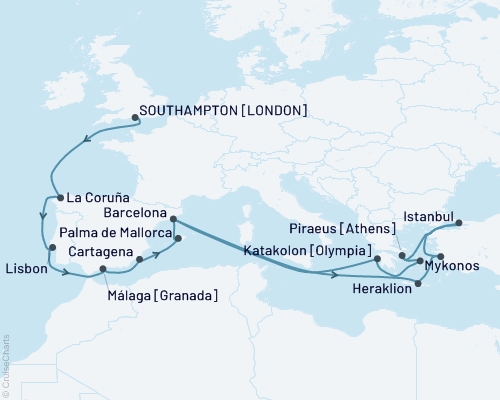Cruise Itinerary Map
