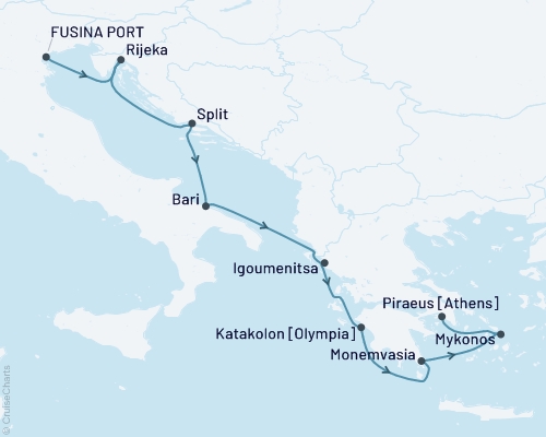 Cruise Itinerary Map
