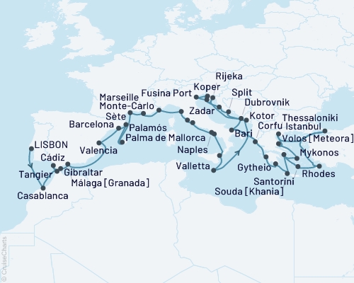 Cruise Itinerary Map