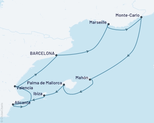 Cruise Itinerary Map