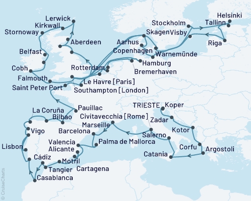 Cruise Itinerary Map