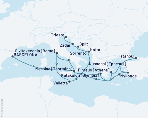 Cruise Itinerary Map