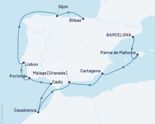 Cruise Itinerary Map