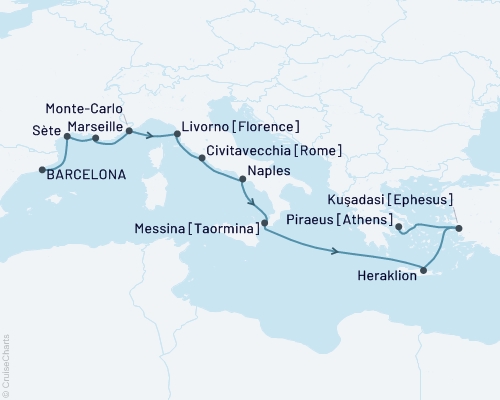 Cruise Itinerary Map