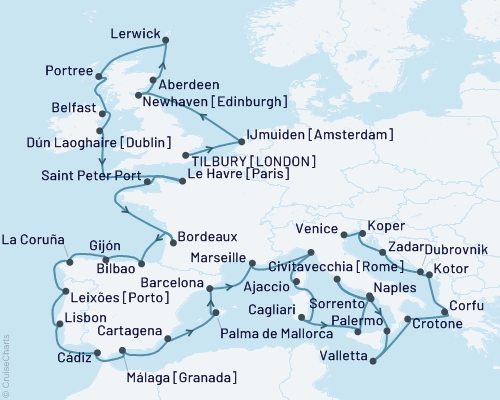 Cruise Itinerary Map