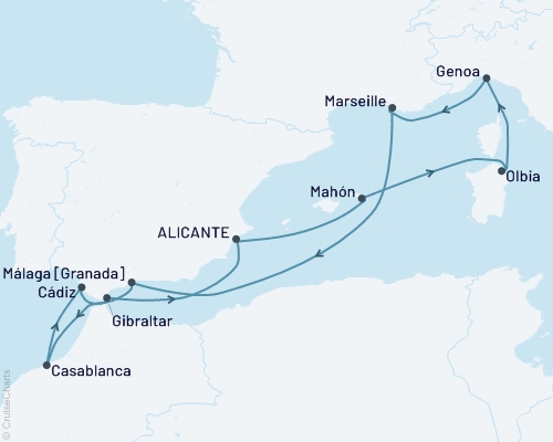 Cruise Itinerary Map