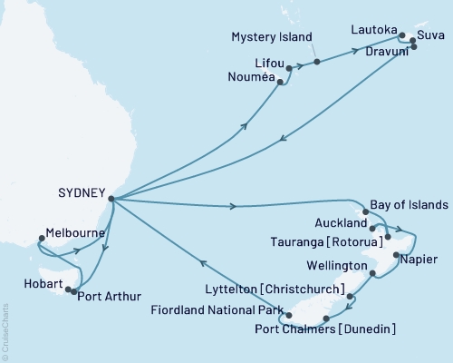 Cruise Itinerary Map