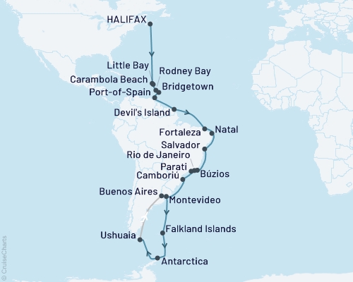 Cruise Itinerary Map