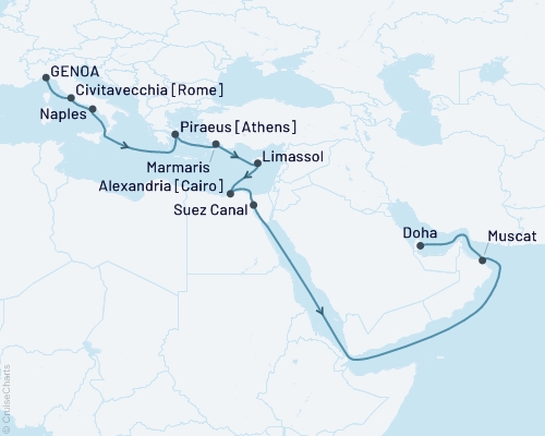 Cruise Itinerary Map