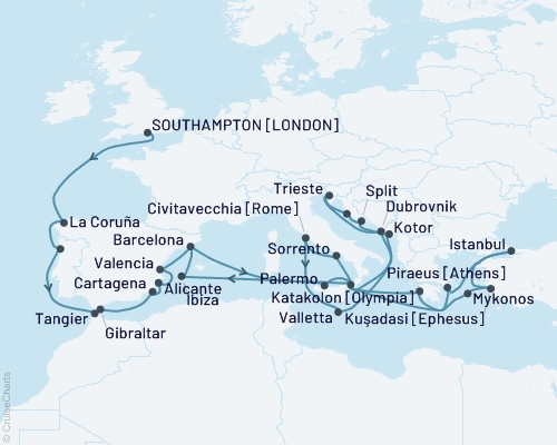 Cruise Itinerary Map