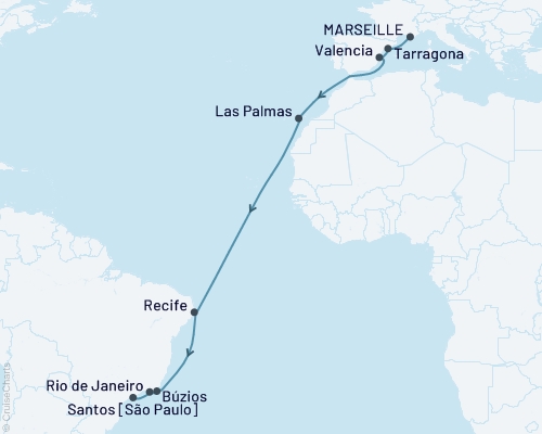 Cruise Itinerary Map