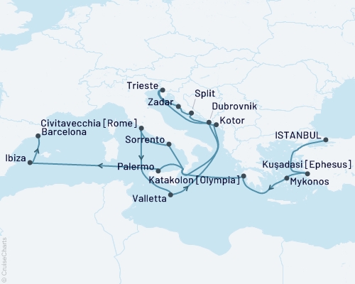 Cruise Itinerary Map