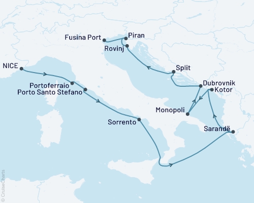 Cruise Itinerary Map