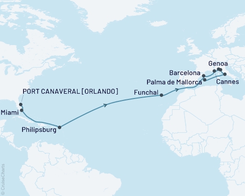 Cruise Itinerary Map