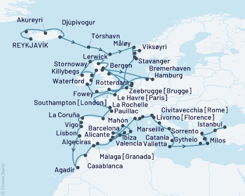 Cruise Itinerary Map