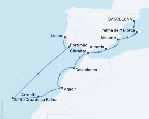 Cruise Itinerary Map