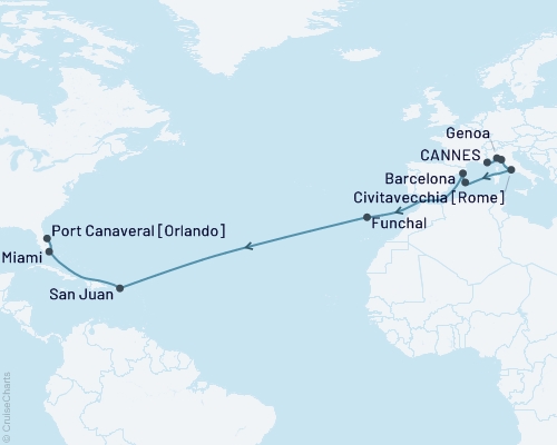 Cruise Itinerary Map