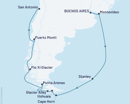Cruise Itinerary Map