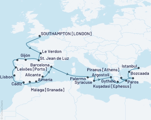 Cruise Itinerary Map