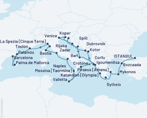 Cruise Itinerary Map